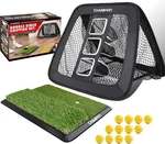 Champkey Double -sided Golf Chipping Net With Mat And 12 Foam Balls Black. Fixed Price $75.68.