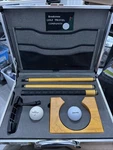 Brookstone Golf Travel Companion Putter 2 Balls W/ Metal Briefcase. Fixed Price $20.00.