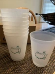 Set 6 - Undated Official Masters Golf Frosted Plastic Drink Cup Augusta Med. Fixed Price $29.99.