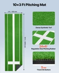 10X3FT Softball Pitching Mat W/rubber Anti-slip Turf Green. Fixed Price $128.99.