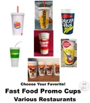 Fast Food Promo Cups-various Restaurants-various Years-choose!. Fixed Price $7.00.