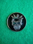 Skull King Skeleton Head Crown Black Coin Metal Golf Ball Putting Marker 24.5MM. Fixed Price $5.77.