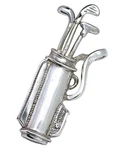 Vintage Golf Bag Clubs .925 Sterling Silver Casted 4/5 Inch Brooch EBS9513. Fixed Price $101.99.