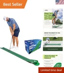 Putting Mat Indoor Green For Home & Office Golf Training Aid .... Fixed Price $127.99.