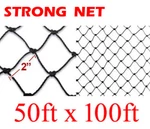 Strong 100'X50' All Seasons Anti Bird Poultry Game Fish Garden Net 2" Mesh Hole. Fixed Price $99.51.