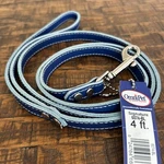 Nwt Omnipet 4' Long X 1/2" Blue Leather Dog Leash Lead For Small Usa Made. Fixed Price $17.59.