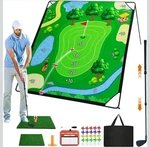 Portable Golf Chipping Game Set- 70"X70" Sticky Mat With Adjustable. Fixed Price $49.99.