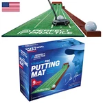 Perfect Practice 2-HOLE Golf Putting Mat 9.5FT Portable Green Indoor. Fixed Price $209.18.