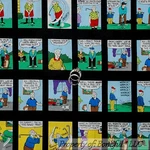 Boneful Fabric Fq Cotton Quilt B&w Golf Ball Comic Stripe Club Boy Old Men Lady. Fixed Price $6.11.