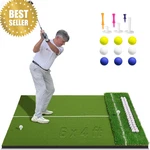 Golf Hitting Mat Dual Turf Ball Tray Driving Chipping Putting Simulator. Fixed Price $220.99.