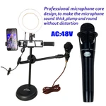 Holders Desktop Selfie Ring Led Light Pro Studio Live Wired Microphone. Fixed Price $92.80.