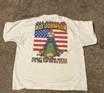 Vtg Rare Big Johnson Graphic T-shirt Xl Usa Flag Stick Missle Humor Y2K 2001. Fixed Price $99.00.