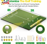 Premium Dual Turf Golf With Ball Tray 5X4 Ft Hitting Mats Practice Outd. Fixed Price $122.75.