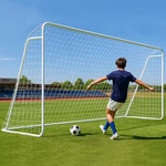 12 X 6' Portable Soccer Goal Net Steel Post Frame Backyard Football Training Set. Fixed Price $79.98.