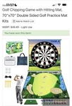 Totosin Double Sided Portable Golf Chipping Game Mat 70X70 For Practice. Fixed Price $40.00.