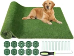 Premium 6.5X10 Ft Artificial Grass Turf For Backyard, Dogs & Golf Practice. Fixed Price $198.99.