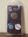 Tennessee Titans Nfl Team Golf Cap Clip Magnetic W/ 2 Double-sided Ball Markers. Fixed Price $9.99.