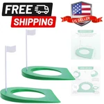Golf Putting Cup And Flag Training Hole All-direction Surface Regulation.... Fixed Price $20.69.