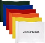 Nuenen 6 Pieces Large Golf Flags With Tube Inserted X 13 Inch 420D Nylon. Fixed Price $60.38.
