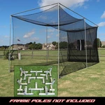 Golf Cage Practice Net 20' X 10' (#252 Poly) Frame Kit And Baffle Included. Fixed Price $529.99.