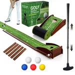 Best Indoor Golf Putting Mat With Putter & 5 Balls, Auto Return Set, Velvet. Fixed Price $121.08.