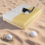 Golf Bunker Practice Mat Dual Sand Trap Trainer With Shallow & Deep Pit. Fixed Price $150.73.