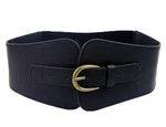 Women Wide Faux Leather Flower Print Elastic Stretch Corset Cinch Belt Waistband. Fixed Price $15.99.