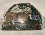 Vintage Gone Golfing Wood Sign Tender Heart Treasures 1993 Decor 8.5" New. Fixed Price $24.99.