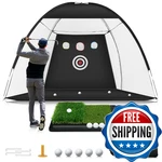 Ywitio Golf Net For Hitting Practice 10 X 7FT Training Mat And Target. Fixed Price $75.33.