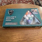 Golfers Putter Pool Game, Club Champ 16 Balls Shooting Billiards Rack 2000. Fixed Price $14.00.