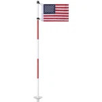 Golf Flagstick 6FT, Double-side American For Putting Green, Portable 5-S.... Fixed Price $27.69.
