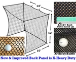 Golf Practice Net Insert 12'H X 14'W 10'D For Batting Cages (#252POLY). Fixed Price $336.99.