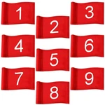 Riakrum Pcs Mini Golf Flags For Yard 8.9 X 5.7 Inch 1-9 Nylon Red, White. Fixed Price $67.99.