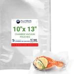 500 Pcs Clear 10" X 13", Mil Vacuum Chamber Bags Great For Food Storage. Fixed Price $49.99.