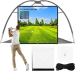 4.4 X 4.1 Ft Golf Simulator Impact Screen Display Projector For Indoor And Outdo. Fixed Price $32.78.